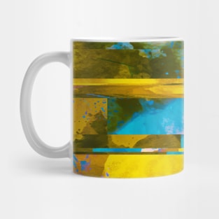 Rustic Yellows and Green Pattern Mug